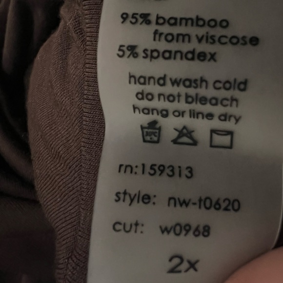 Naked Wardrobe Brown Turtleneck Long Sleeve Crop Top Size 2X NEW - Picture 9 of 10